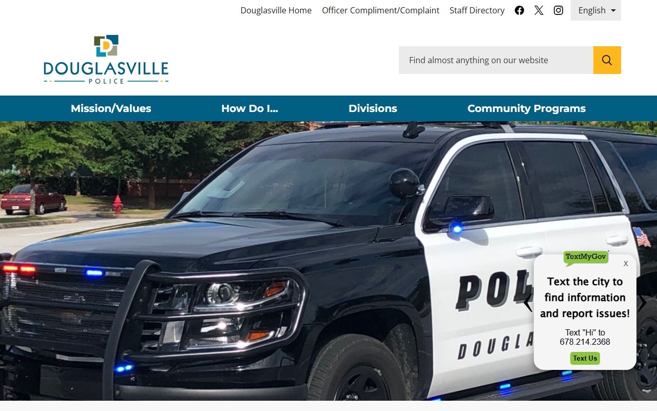 Douglasville jail roster police department page