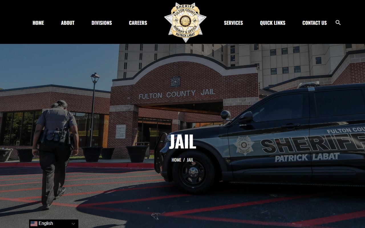 Fulton County jail information page showing detention facilities