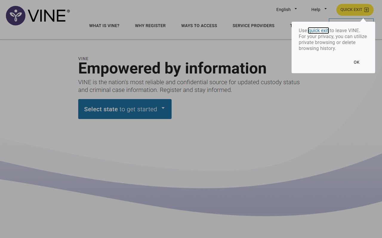 VINE Link notification system for Georgia jail roster updates
